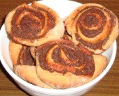 Csokis csiga tányéron